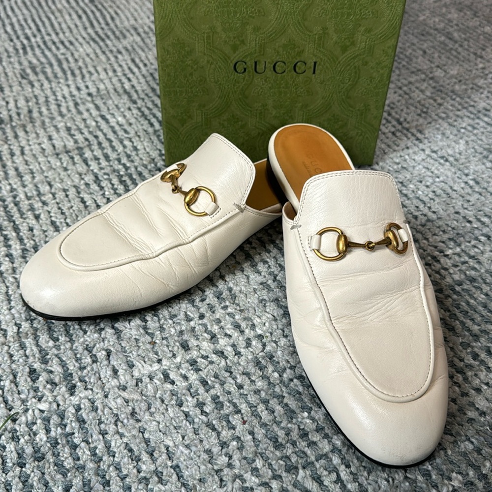 GUCCI PRINCETOWN LEATHER SLIPPER (MULE) 37.5